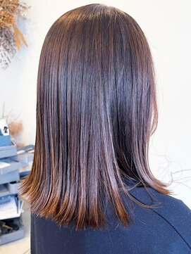 レポヘアー(Repos hair) 20代30代40代大人大人かわいい裾カラー艶感ショコラブラウン