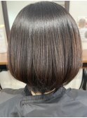 ボブ・全体白髪染め