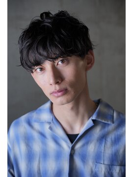 オルト(Altn) 大人の波巻きスパイラルパーマミディアムロングメンズカットヘア