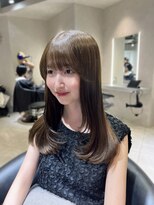 【MITSUKI指名】大人艶カラーオリーブベージュ顔まわりレイヤー