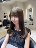 【MITSUKI指名】大人艶カラーオリーブベージュ顔まわりレイヤー