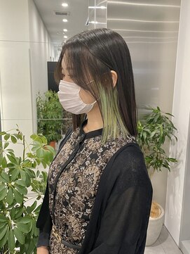 ゴウトゥデイシェアサロン 町田店(GO TODAY SHAiRE SALON) ミントグリーンインナーカラー♪