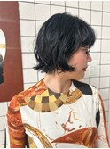 ニュアンスパーマ ショートボブ クセ毛風ボブ