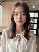 エトラ 渋谷店(etora)&nbsp;前髪 ネビージュ ボブルフ 黒髪 ワンレン 小顔 "