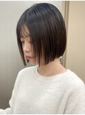 タッセルボブ切りっぱなしボブレイヤーボブくびれボブカットrena