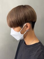 マッシュナチュラルカラーマッシュメンズヘアカラーツーブロック