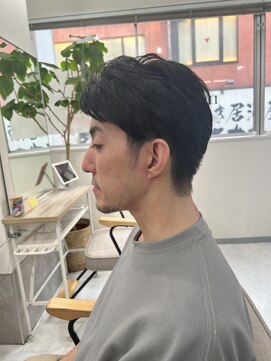 ミエル ヘア 新宿(miel hair) 爽やか刈り上げセンターパートメンズスタイル【新宿】