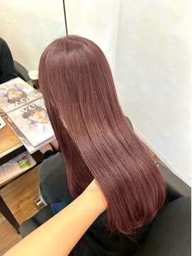 マリアバイアフロート(Maria by AFLOAT) 〈藤間〉ブリーチなしピンクベージュ/暖色カラー/透明感カラー