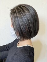 エルプラスヘアー 平尾店(L+hair)&nbsp;30代40代大人可愛い小顔ボブグレージュハイライト春カラー
