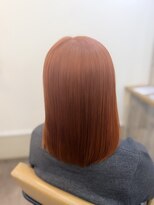 セブンルックス モカ 宇都宮鶴田店(7LOOKS mocha) ブリーチありアプリコットオレンジ