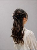 ゆるふわロングのハーフアップ