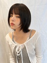トリッカ 銀座(tricca)&nbsp;切りっぱなしボブ/ワイドバング/黒髪ボブ