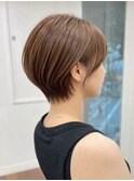 ショートカット/レイヤーカット/ベージュ/20代30代40代