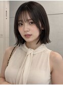 レイヤーボブ/外はね/顔まわり/シースルー