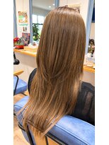 フェリセスアットヘア(Felices at Hair) ロングウルフ×ブリーチベージュ