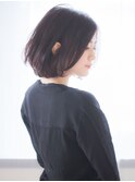 【aRietta】センターパートタンバルモリモーブカラーボブ