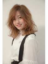 モードケイズ JR茨木improve店(MODE K's)&nbsp;大人かわいい外ハネワイドバング くびれミディ モーブカラー