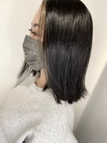 フロート 小阪店(float) インナーカラー_マロンベージュ Aラインボブ かきあげ