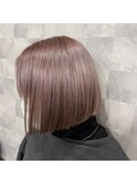 小顔ネイキッドコーラルショートボブ