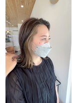 レポ(LEPO)&nbsp;ミルクティーベージュ◎インナーカラー～切りっぱなしロブ