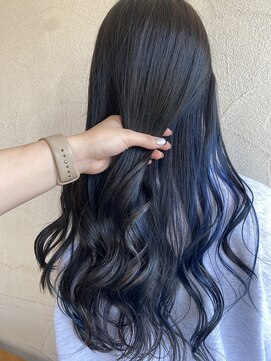 アッシュタカサキ(ash takasaki) インナーカラー ブルーブラック 高崎/前橋