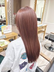 ピンクブラウン/髪質改善カラー/髪質改善トリートメント