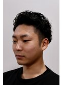 ツーブロックショートパーマスタイル