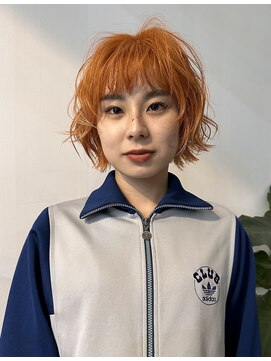 ナループロアオハナ(Nalu pu loa ohana) オレンジカラー/透明感オレンジ/ブリーチカラー/外国人風カラー