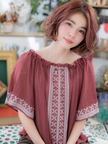 カバーヘア ブリス 戸田公園西口店(COVER HAIR bliss)&nbsp;大人ピンクベージュくせ毛風ボブパートh3戸田公園20代30代40代