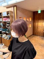 アルファサリダ(ALPHA SALIDA) ショートボブ×ピンクベージュ