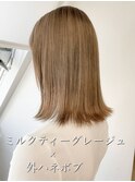 透明感抜群♪ダブルカラーブリーチミルクティーベージュ