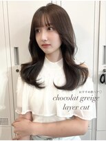 大人可愛いくびれヘア＊レイヤーカット/小顔顔周り前髪カット
