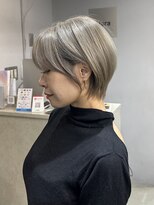 エトラ 渋谷店(etora)&nbsp;小顔◎大人くびれショートカット　前髪　ネビージュ