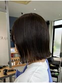 艶髪切りっぱなしボブ/カラー/ダークブラウン