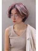 【ROSE】ショートボブ＿ボブ＿ブリーチなし＿ダブルカラー
