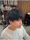 【山本智文】波巻きパーマショートウルフ