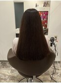 縮毛矯正×マロンブラウン