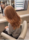 12513ミルクティーベージュ姫カットレイヤー韓国くすみベージュ