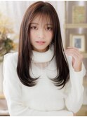 グレージュアッシュ艶髪ストレート小顔ロングa浦和20代30代40代