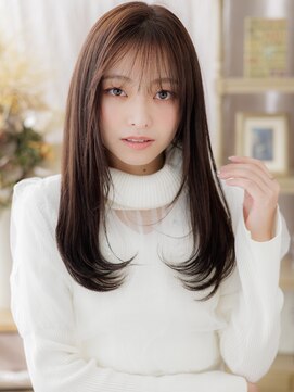 カバーヘアアンドスパ ブリス 浦和(COVER HAIR&SPA bliss) グレージュアッシュ艶髪ストレート小顔ロングa浦和20代30代40代