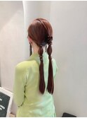 こだわりツインダウンヘア バースデーヘア ブライダル お呼ばれ