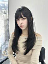 ユーフォリア 渋谷グランデ(Euphoria SHIBUYA GRANDE)&nbsp;レイヤーカット　オリーブグレージュ　前髪カット