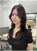 【広島韓国ヘア】広島ハッシュカット×ブルーブラック