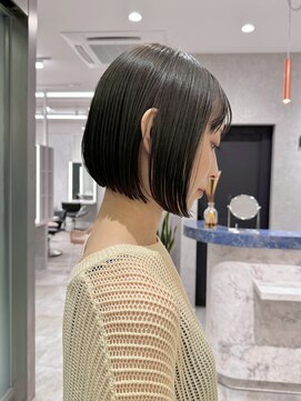 アール ヘアー デザイン(r hair design) 小顔見せショートベージュカラーブリーチしない透明感カラー