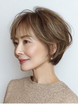 ハーツ 青山表参道店(Heart's) 白髪ぼかし脱白髪染め似合わせショートボブ40代50代60代