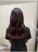 Aimee グラデーションレッド×ブリーチカラー