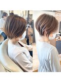 《30代40代》白髪ぼかしハイライト×前下がりボブ【イケダ】