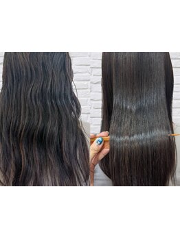 酸性ストレートなど各種取り揃えあり！髪質やダメージに合わせて薬剤を選定するので、自然な仕上がりに。