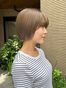 ジアン テラス(GIEN TERRASSE) #ミニボブ#ハイトーン#ショート伸ばしかけ/岸本 理希