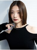 20代30代大人かわいいナチュラル暗髪エアーストレートヘア